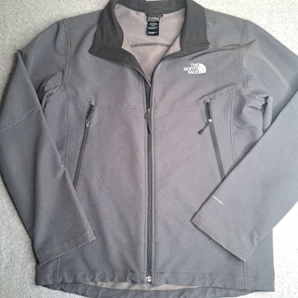 The North Face Flashdry Jacket Men's Size Large Gray RDT‎ Softshell Windbreaker